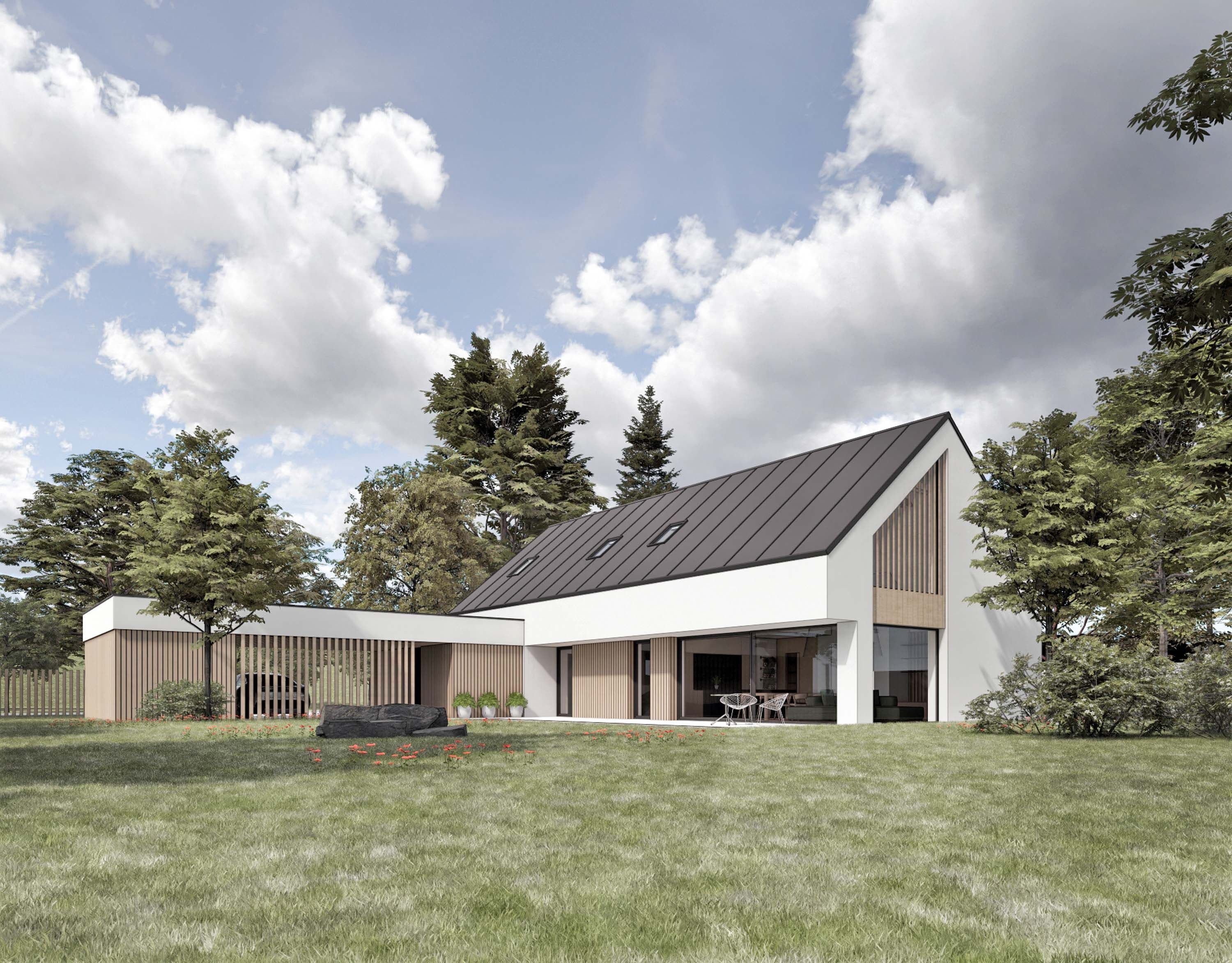 dům s otevřeným stropem